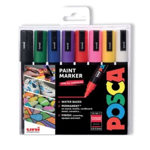 Picture of Posca PC-5M Medium Bullet Tip Markers 8 Pack