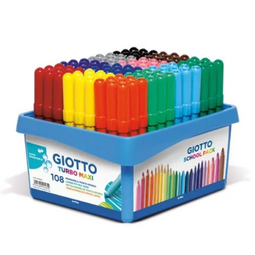 Picture of Giotto Maxi Turbo Markers 108 Pack
