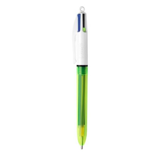Picture of Bic 4 Colour Pen Flourescent Yellow