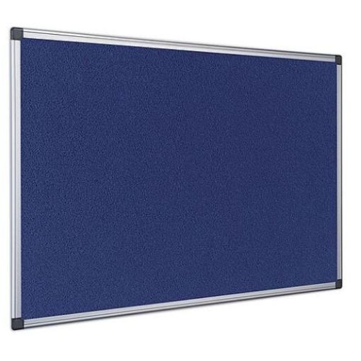 Picture of Bi-Office Blue Felt Noticeboard Range