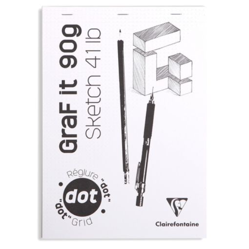 Picture of Clairefontaine Graf It White Dot Grid Pad 80g A4