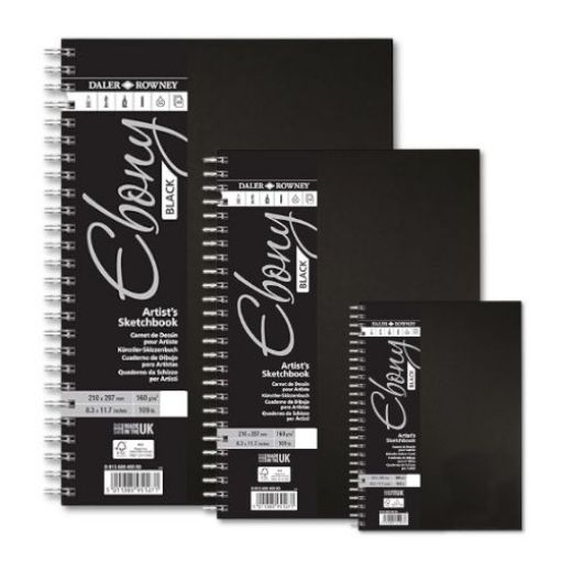 Picture of Daler Rowney Ebony Artist's Spiral Sketchbook Range