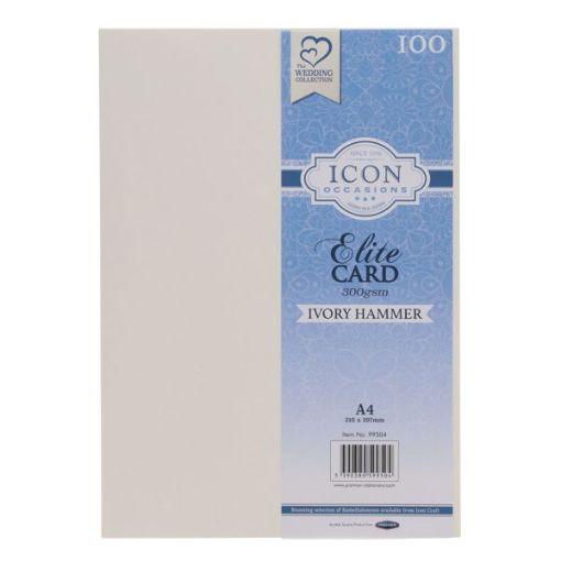 Picture of Icon A4 300gsm Hammer Card Ivory 100 Pack