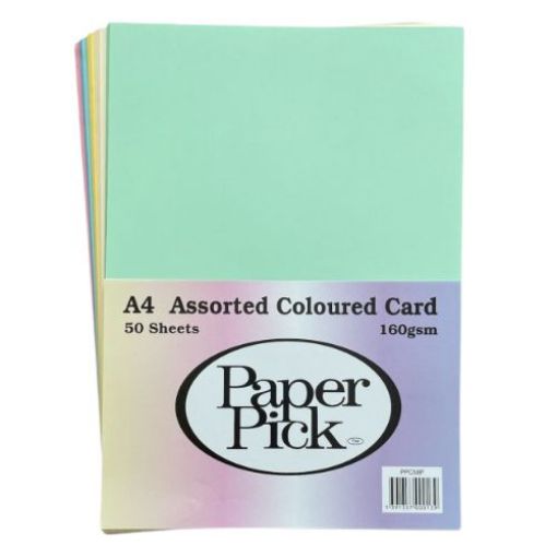 Picture of Paper Pick A4 Pastel Coloured Card 50 Pack