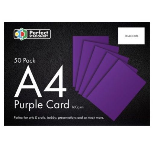 Picture of Perfect Stationary A4 Purple Card 160g 50 Pack