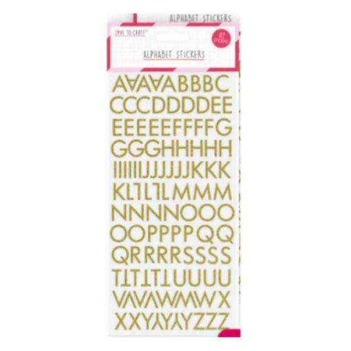 Picture of Love to Create Alphabet Stickers Gold