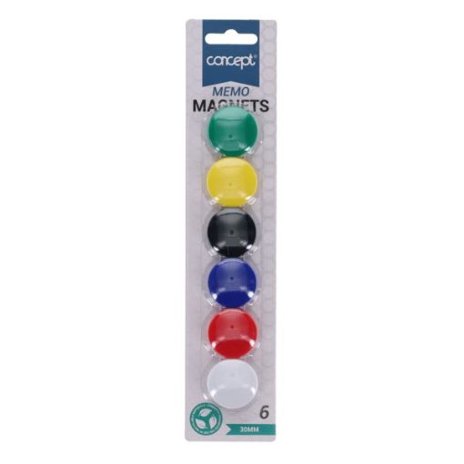 Picture of Concept Whiteboard Memo Magnets 6 Pack