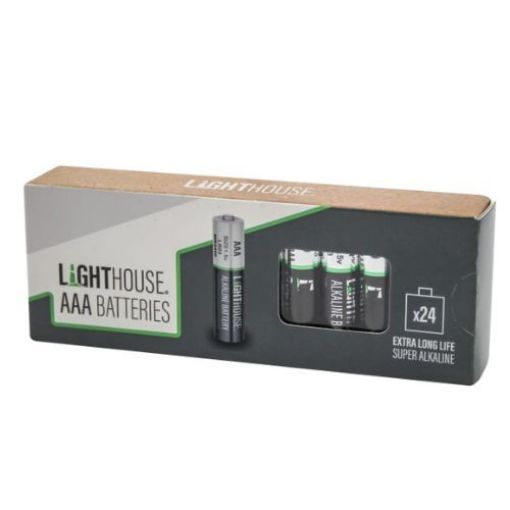 Picture of Lighthouse Batteries AAA Alkaline 1120 mAh 24 Pack