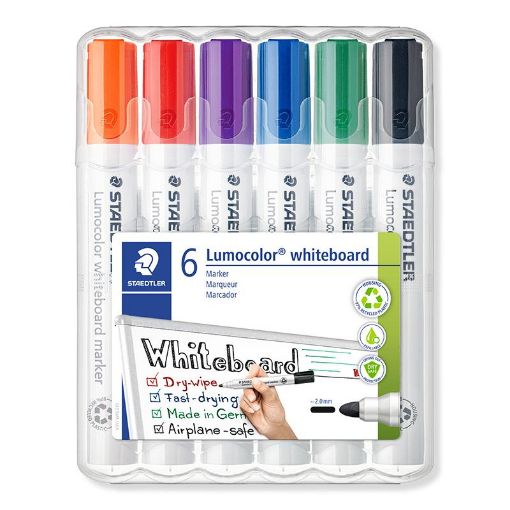 Picture of Staedtler Whiteboard Marker Bullet Tip 6 Pack