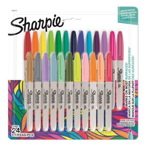 Picture of Sharpie Seasonal Permanent Markers 24 Pack Assorted Colours