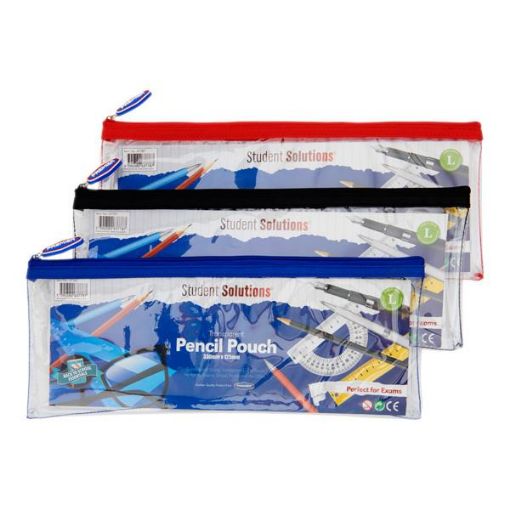 Picture of Student Solutions Transparent Pencil Case 330x125mm