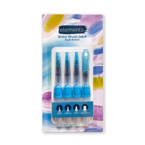 Picture of Elements Push Button Waterbrush 4 Pack