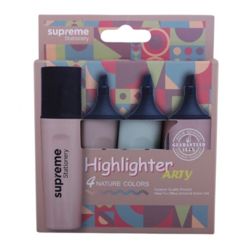 Picture of Supreme Highlighter 4 Pack Assorted Natural Colours