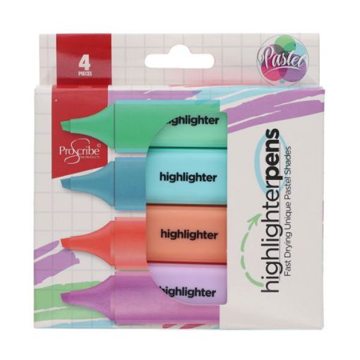 Picture of Proscribe Pastel Highlighters 4 Pack