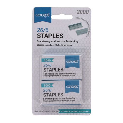 Picture of Concept 26/6 Staples 2000 Pack