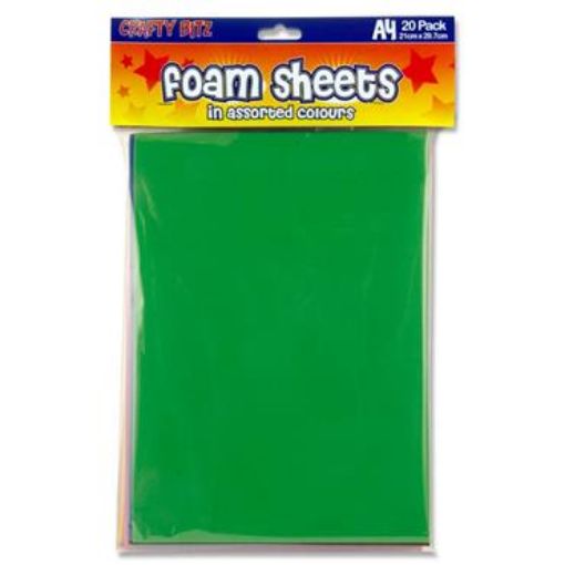 Picture of Crafty Bits Assorted Foam Sheets A4 20 Pack