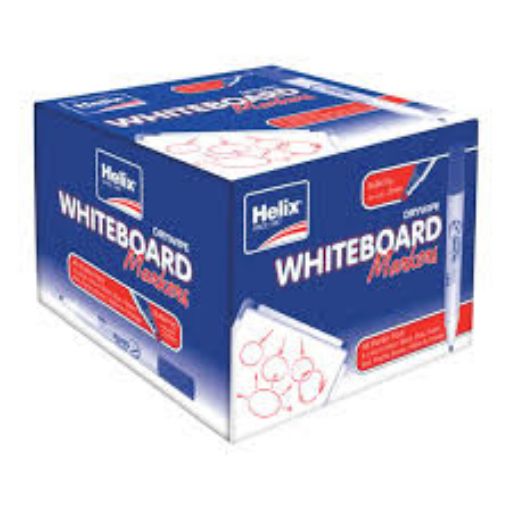 Picture of Helix Bullet Whiteboard Markers Assorted 48 Pack
