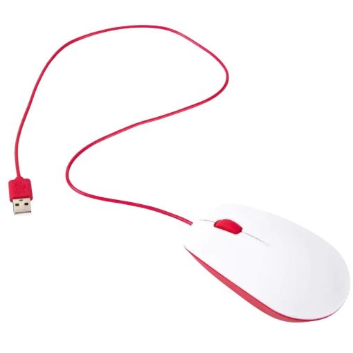 Picture of Raspberry Pi Official Mouse (Red/White)