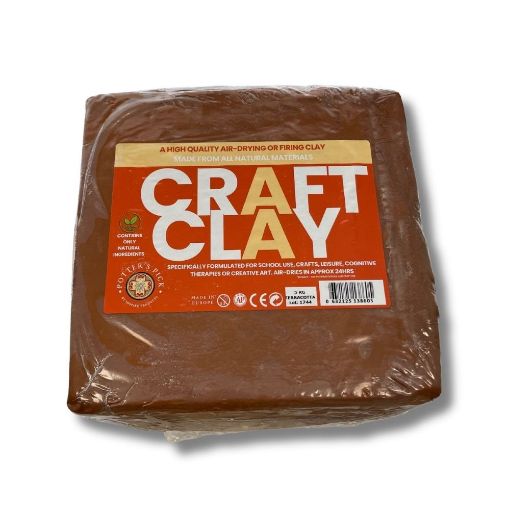 Picture of Potters Pick Unfibred Air Drying and Firing Clay Terracotta 5kg Bag