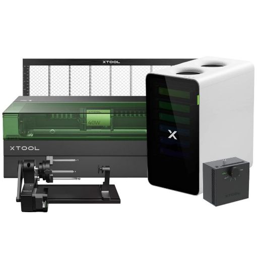 Picture of xTool S1 40W Laser Engraver All-In-One Bundle with SafetyPro Air Purifier