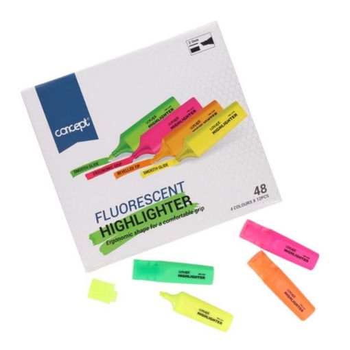 Picture of Concept Fluorescent Highlighter 48 Pack