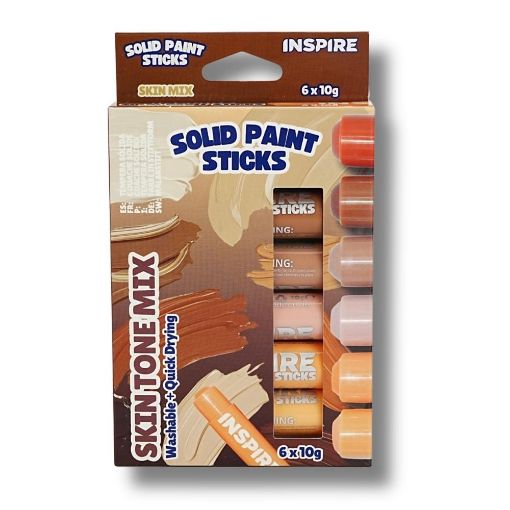Picture of Inspire Solid Paint Sticks Skin Tone Colours 6 Pack