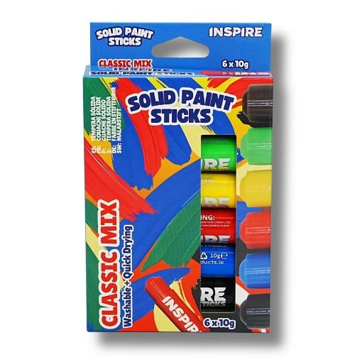 Picture of Inspire Solid Paint Sticks Classic Colours 6 Pack