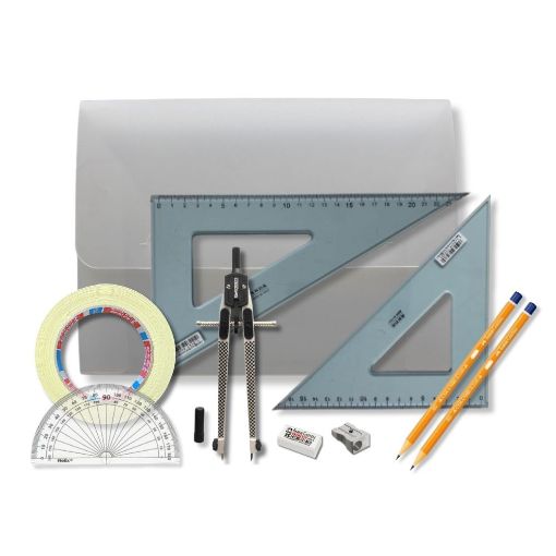 Picture of Strong Poly Box with Tape & Uni Set Square