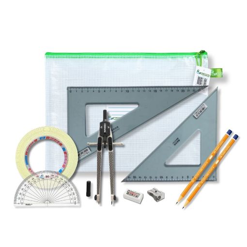 Picture of Pouch Bag with Tape & Uni Set Square