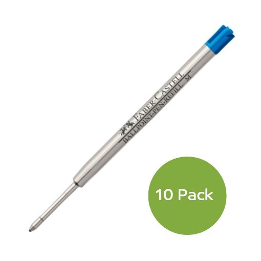 Picture of Faber Castell GVFC Ballpen Refill M Blue 10 Pack