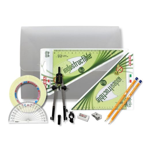 Picture of PolyBox with Pen Holder Compass, Tape & Elastika Set Square