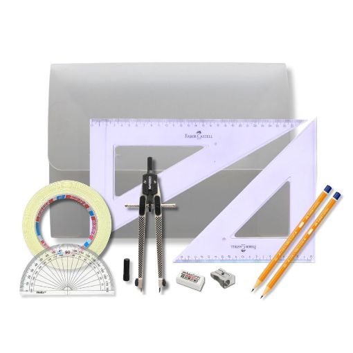 Picture of PolyBox with Tape & Faber Castell Set Square