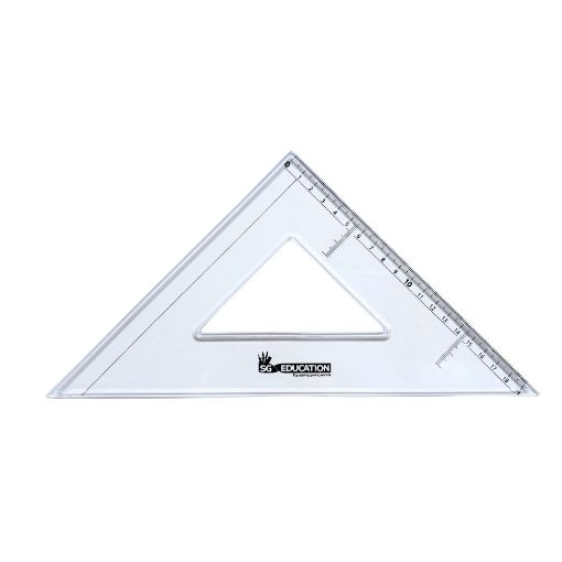 Picture of SG Set Square 45 degree 25cm Clear