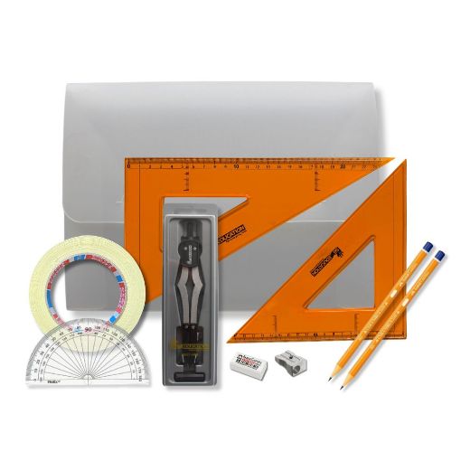 Picture of Strong Poly Box with 2 Part Compass, Tape & SG Strong Set Square