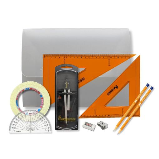 Picture of PolyBox Clutch Pencil Compass, with Tape & SG Strong Set Square
