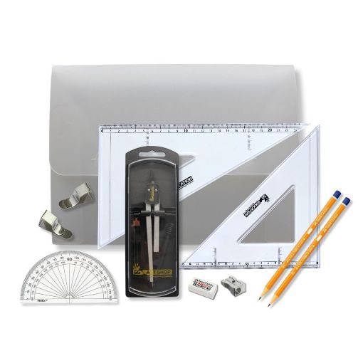 Picture of PolyBox Pencil Compass, with Clips & SG Set Square