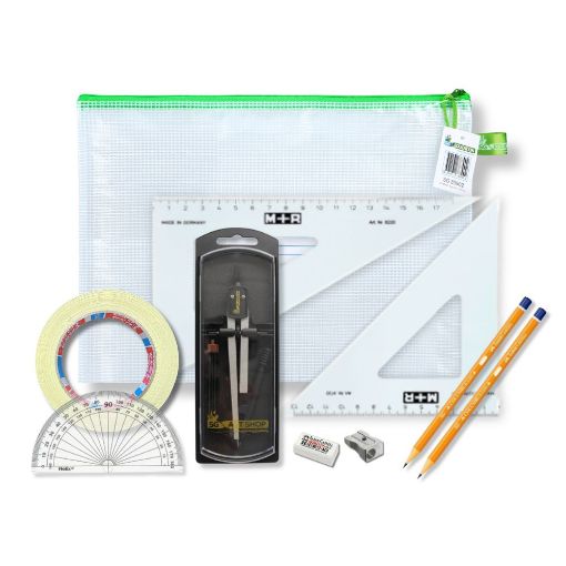 Picture of Pouch Bag with Clutch Pencil Compass, Tape & SG Set Square (0 at Edge)