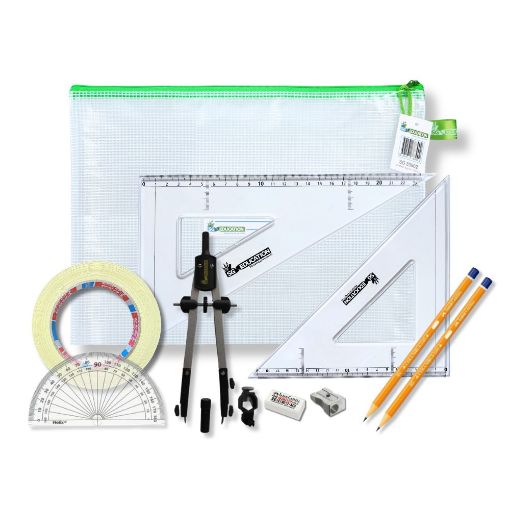 Picture of Pouch Bag with Pen Holder Compass, Tape & SG Set Square