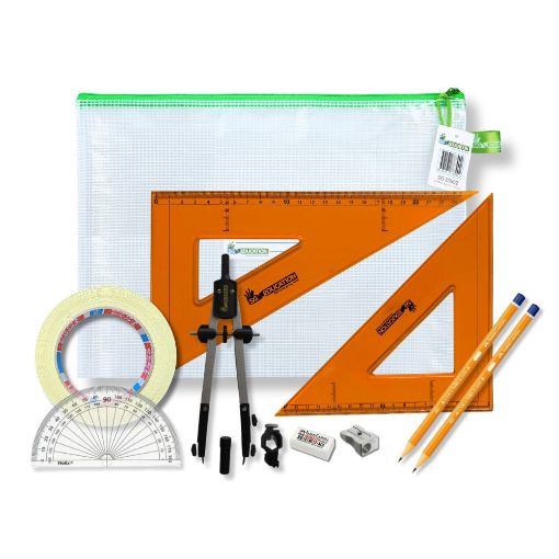 Picture of Pouch Bag with Pen Holder Compass, Tape & SG Strong Set Square