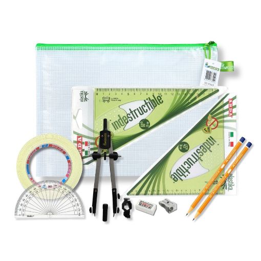 Picture of Pouch Bag with Pen Holder Compass, Tape & Elastika Set Square
