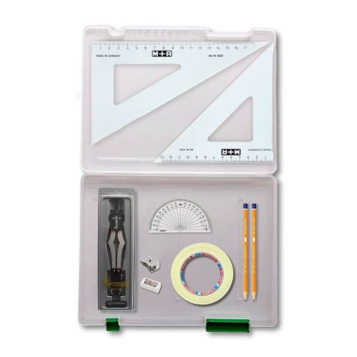 Picture of Tuff Box with 2 Part Compass, Tape & SG Set Square