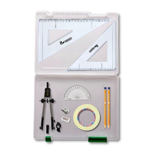 Picture of Tuff Box with Pen Holder Compass, Tape & SG Set Square