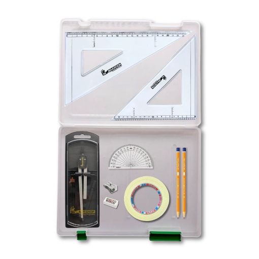 Picture of Tuff Box with Clutch Pencil Compass, Tape & SG Set Square