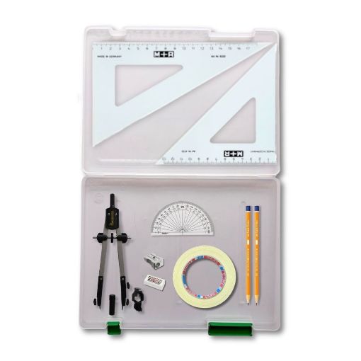 Picture of Tuff Box with Clutch Pencil Compass, Tape & SG Set Square (0 at Edge)