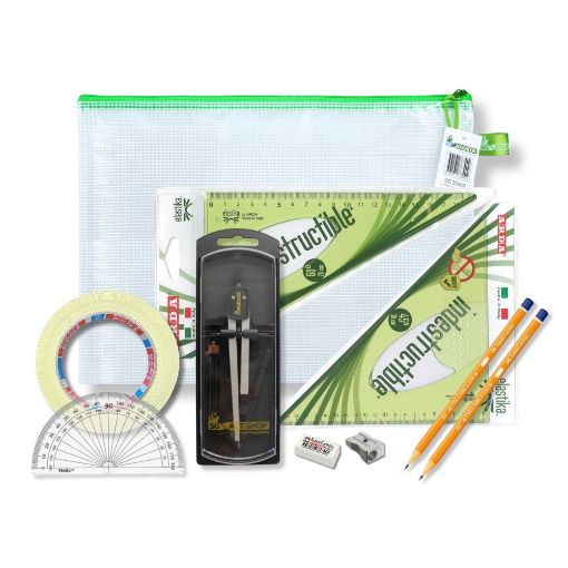 Picture of Pouch Bag with Clutch Pencil Compass, Tape & Elastika